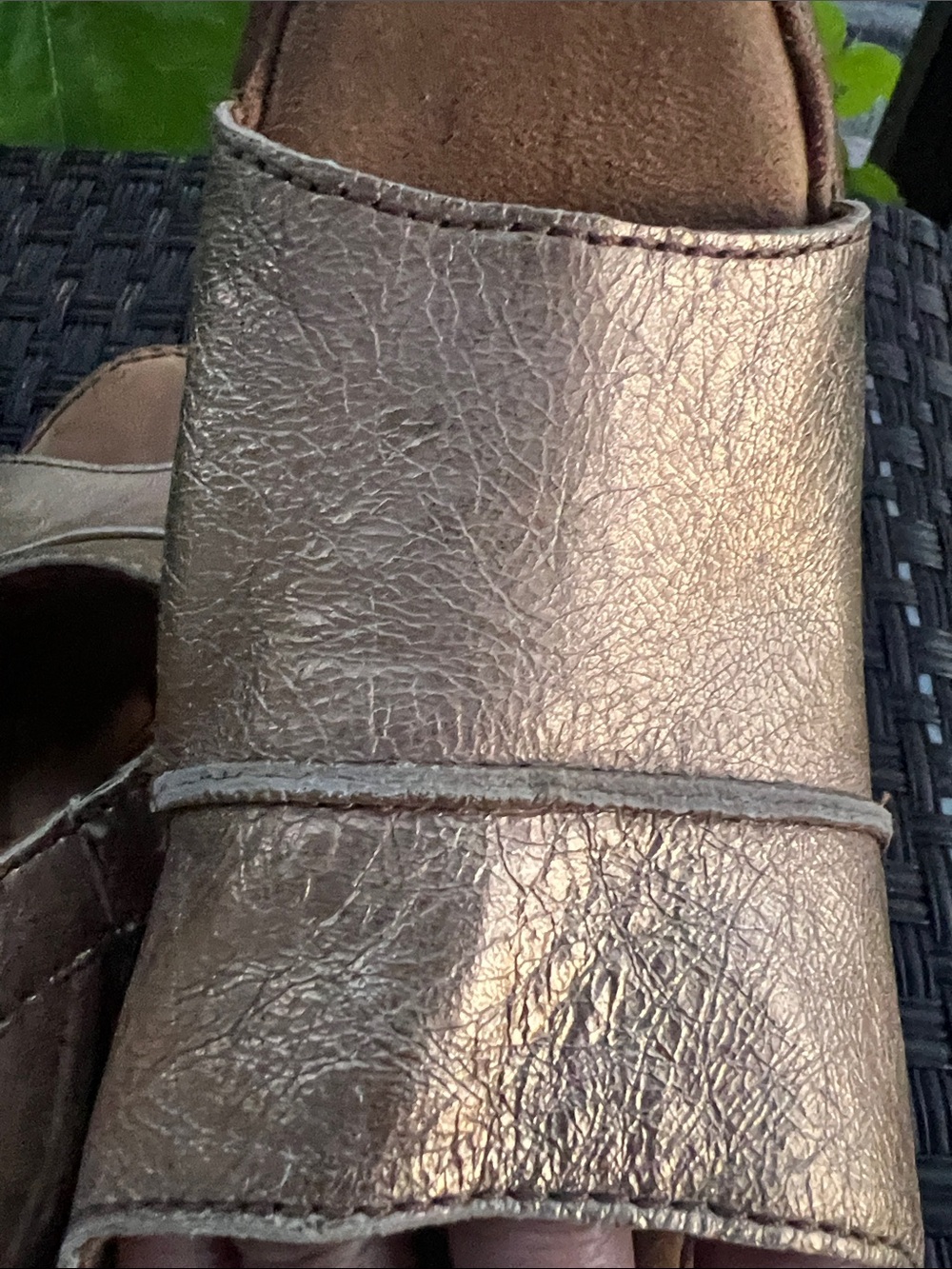 Born Metallic Bronze Open-Toe Platform Sandals - Picture 11 of 16